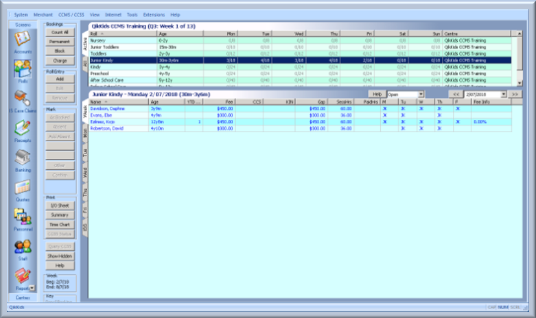 Rolls screen Management