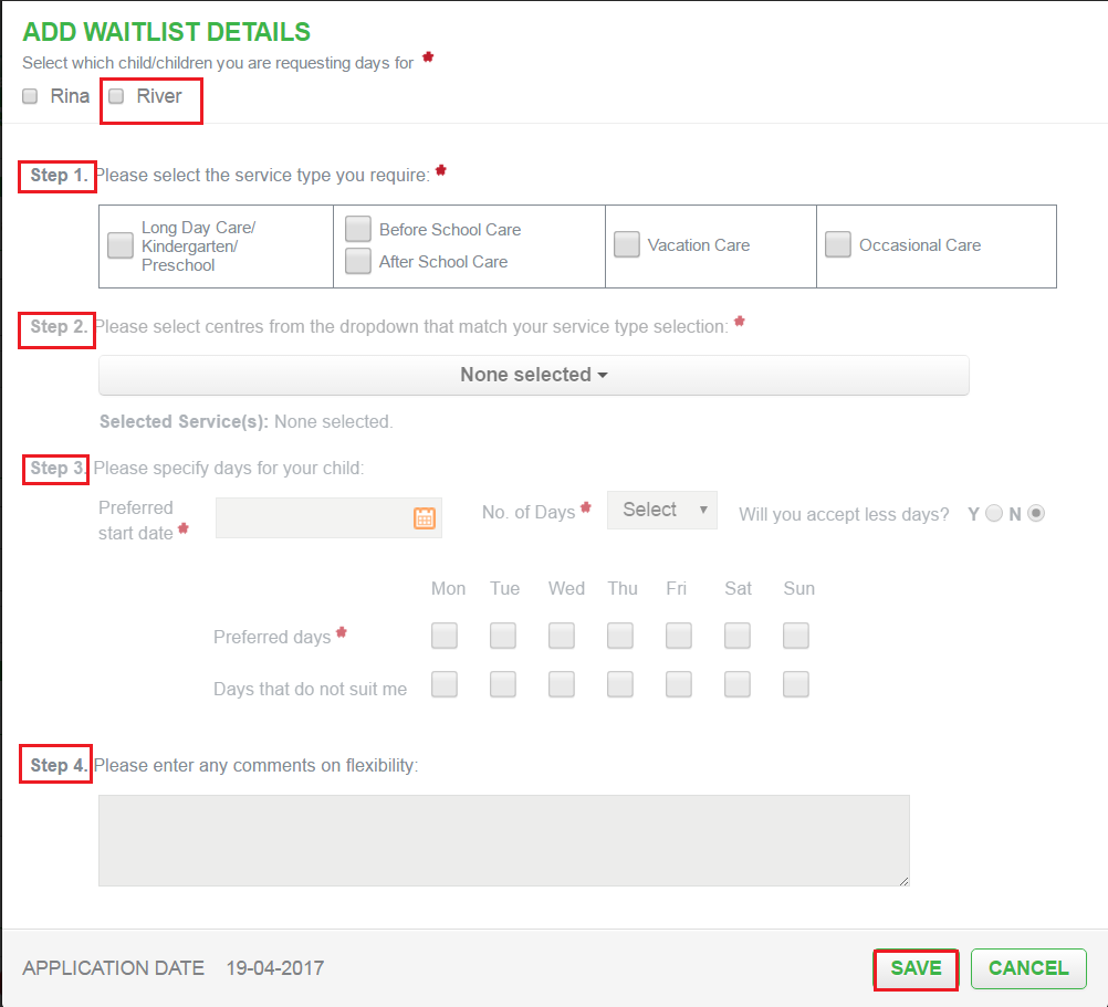 QK Enrol How do parents create a waitlist application?